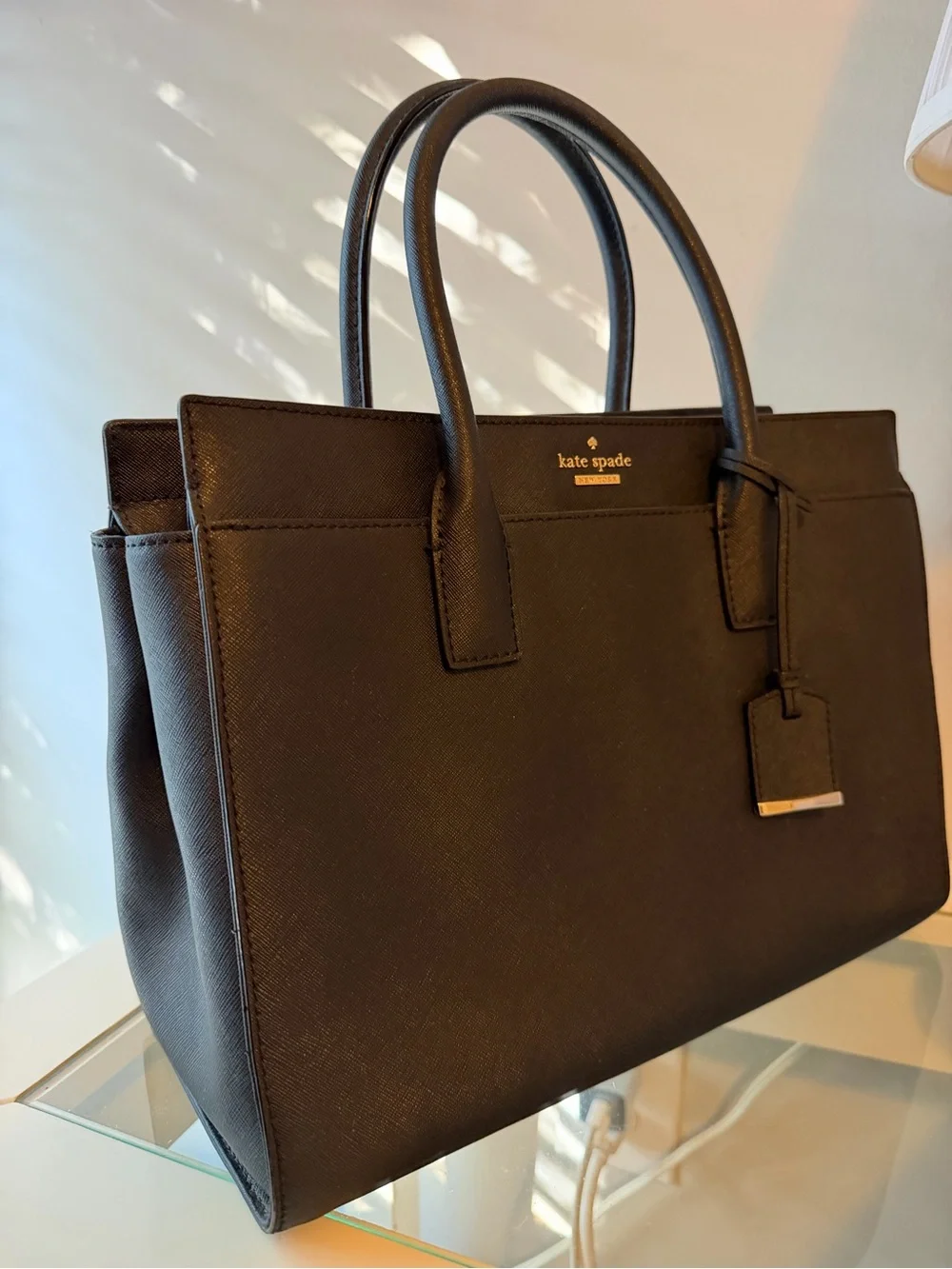 Kate Spade Cameron Street Candace Large Leather Black Satchel Purse